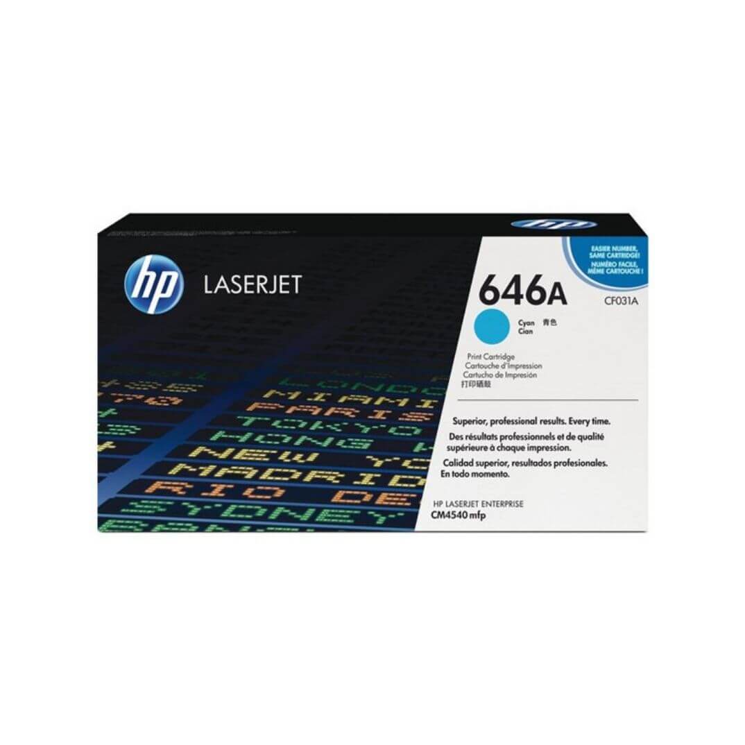 HP tóner original LaserJet 646A cian OPS