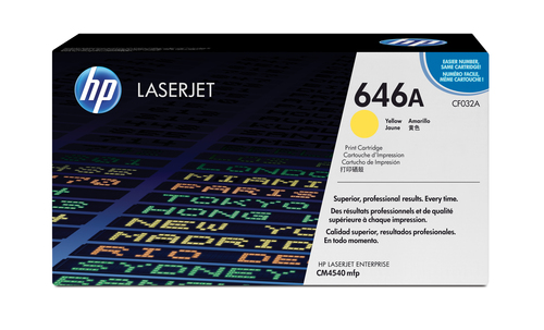 HP tóner original LaserJet 646A amarillo