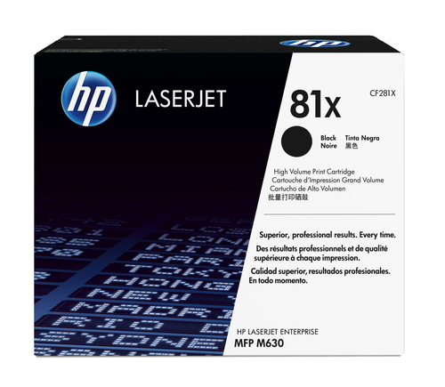 Cartucho tóner original LaserJet HP 81X negro