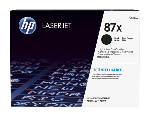 Cartucho tóner original LaserJet HP 87X negro 18K