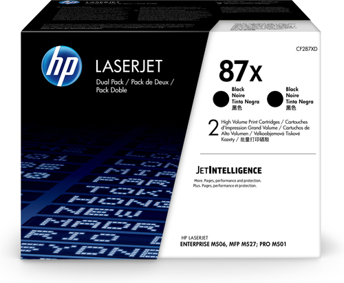 Pack 2 tóner negro Originales HP LaserJet 87X