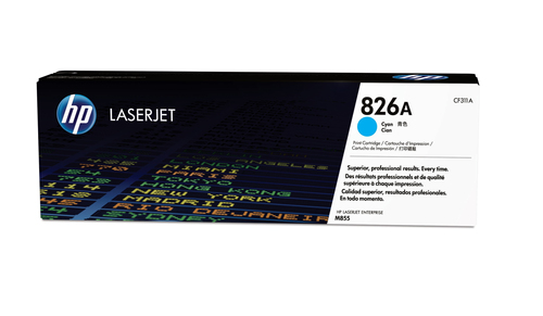 Cartucho de tóner original LaserJet HP 826A cian