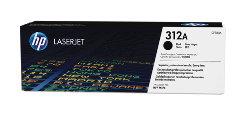 Cartucho de tóner original LaserJet HP 312A negro