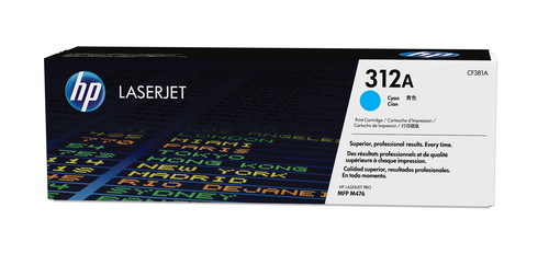 Cartucho de tóner original LaserJet HP 312A cian