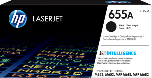 Cartucho de tóner original LaserJet HP 655A negro