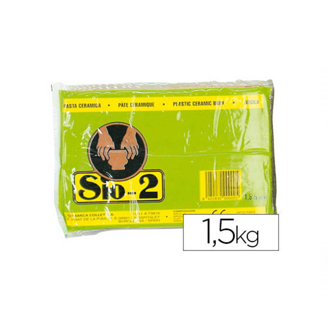 Arcilla Sio-2 color rojo paquete de 1,5 kg.
