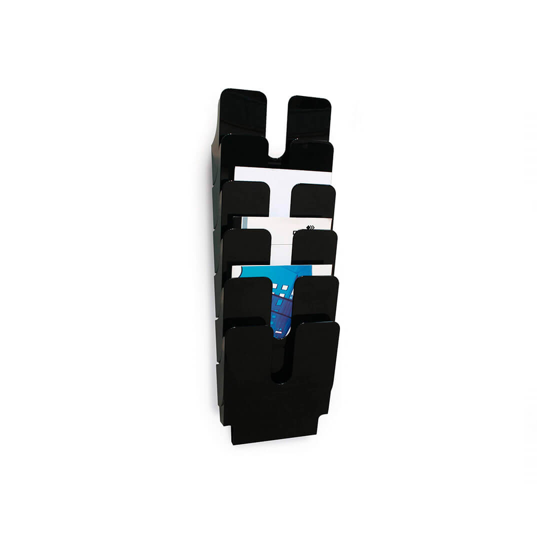 Portafullets paret FLEXIPLUS 6 A4 vertical negre