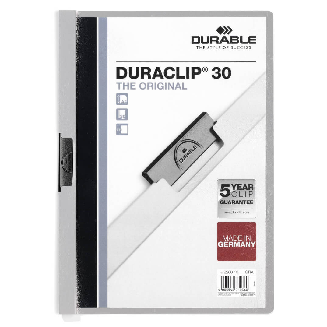Carpeta Duraclip A4 30 fulls color gris
