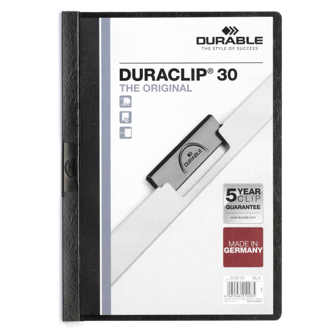 Carpeta Duraclip A4 30 fulls color negre
