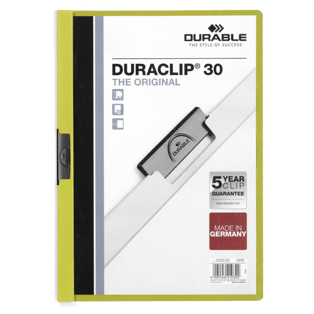 Carpeta Duraclip A4 30 fulls color verd