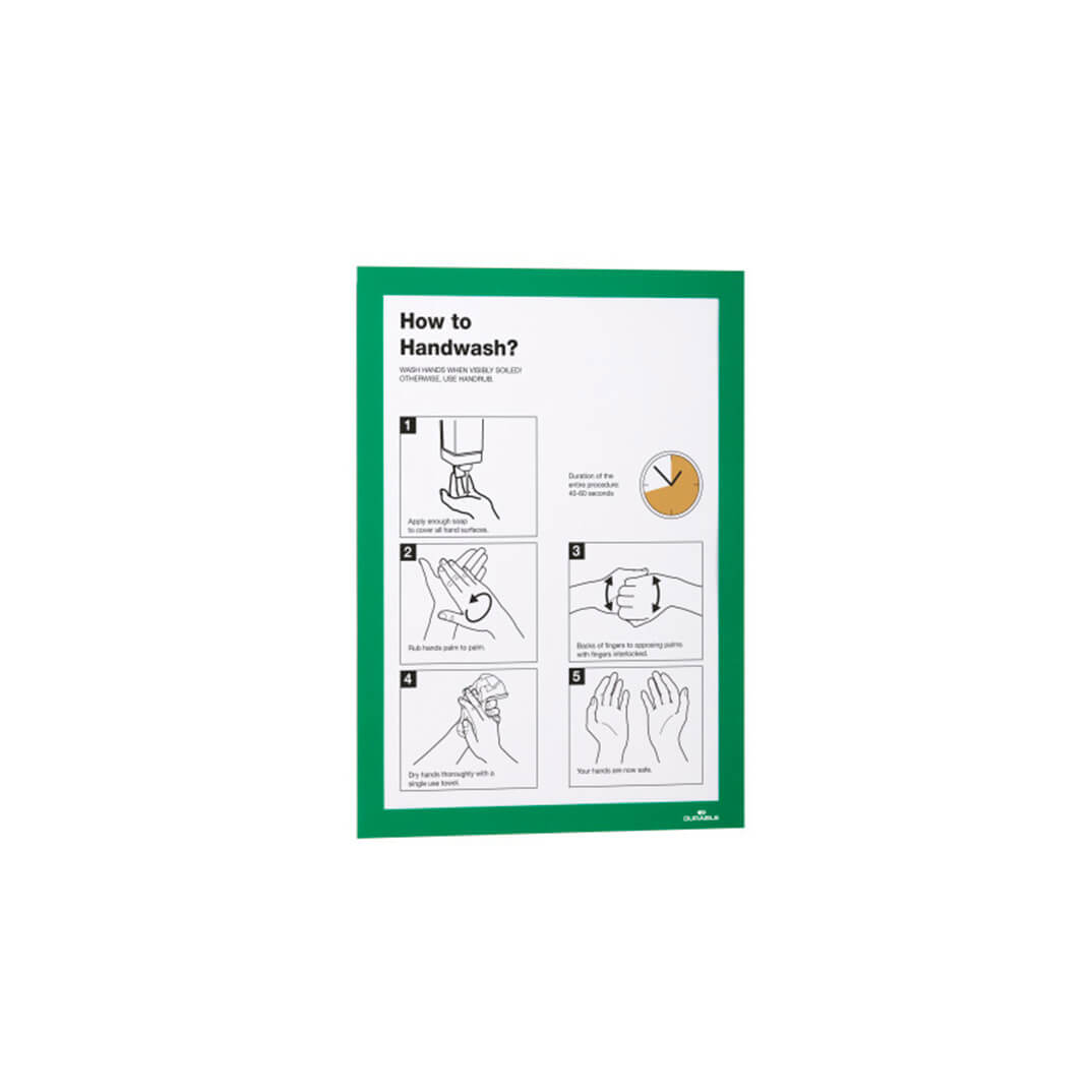 Marco adhesivo Duraframe® Durable A4 verde (2u)