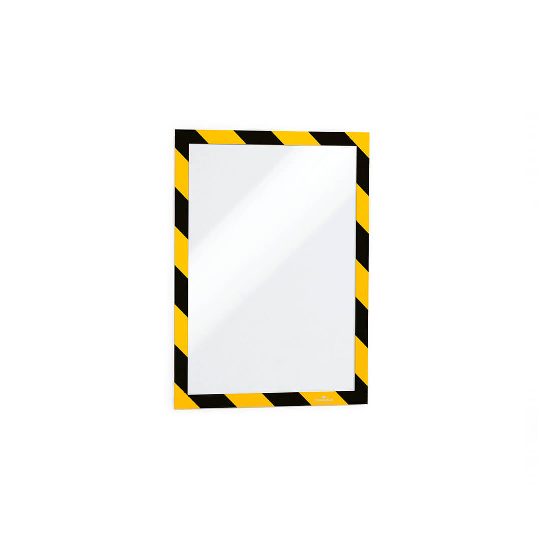 Marc informatiu Duraframe Security A4 ne/groc (2u)