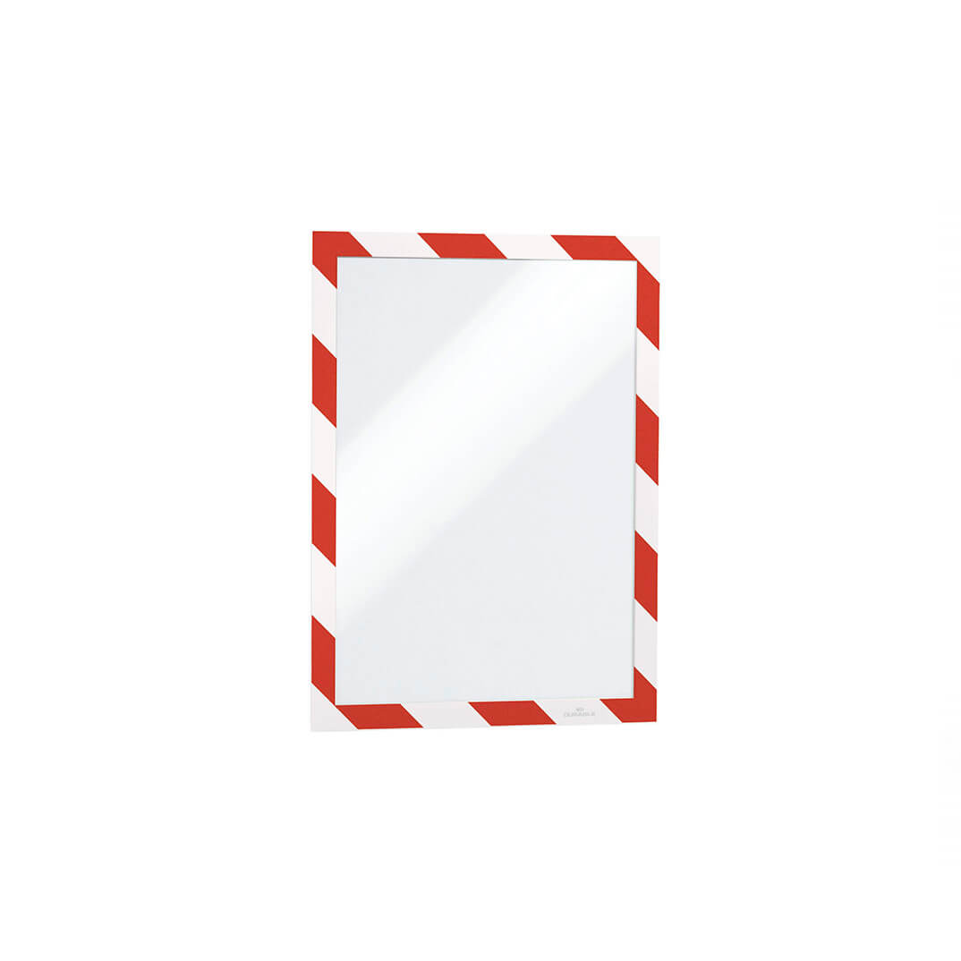 Marc informatiu Duraframe Security A4 verm/bl (2u)