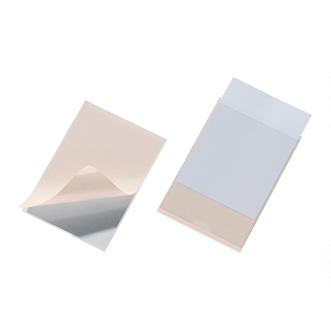 Pack 10 fundes autoadh. Pocketfix 105x74mm transp.