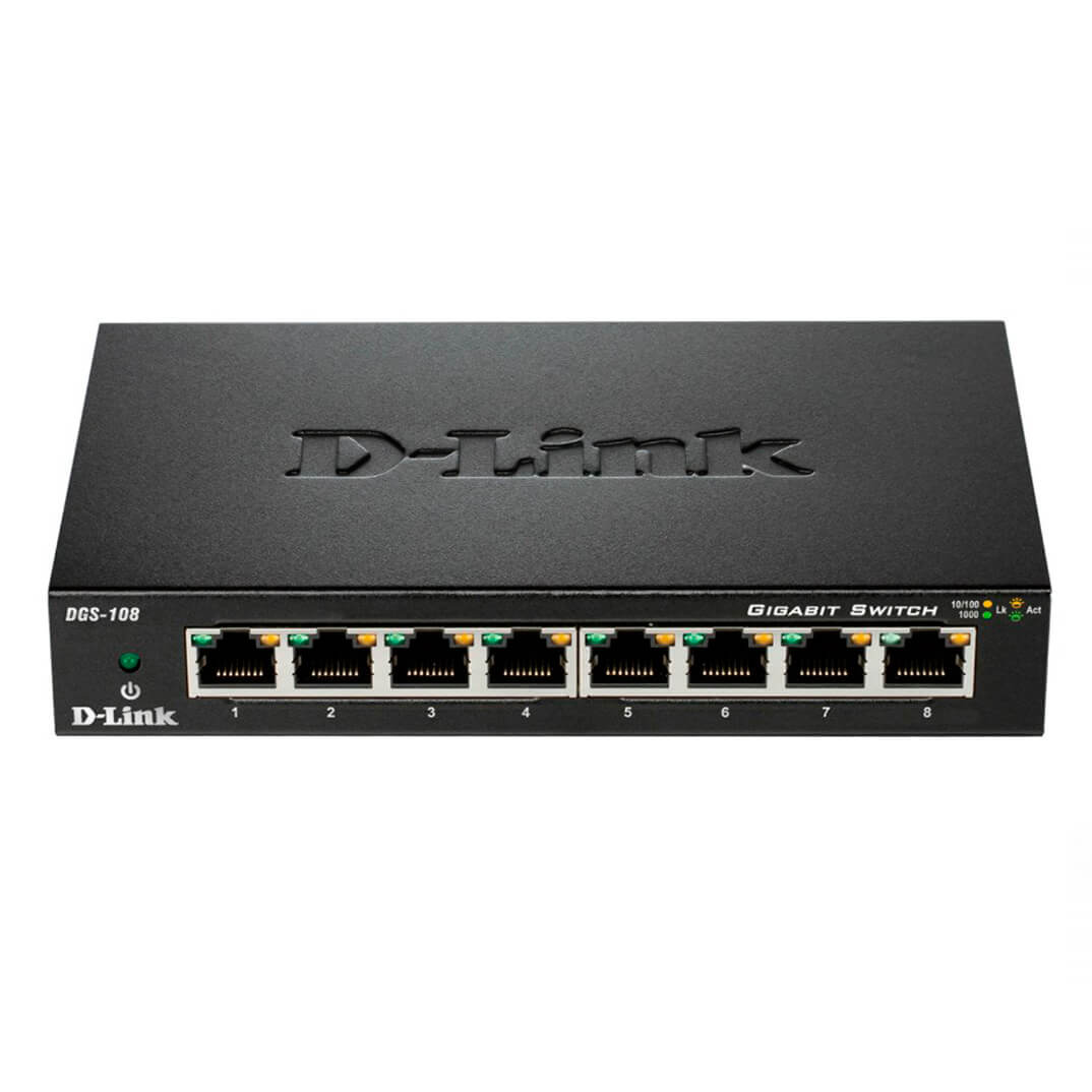 Switch D-Link DGS-1008 8 Ptos/ RJ-45 10/100/1000