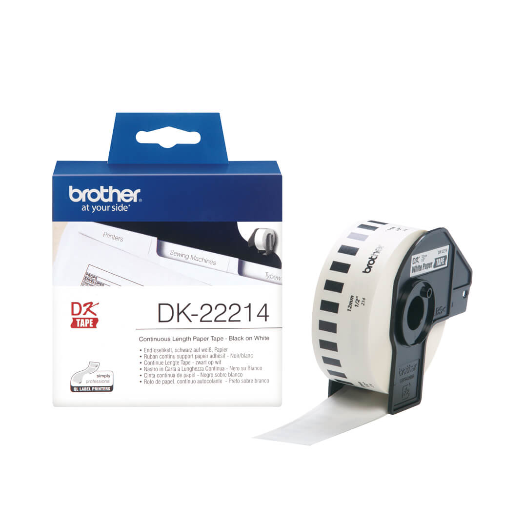 Etiqueta de papel térmico Brother blanca DK22214