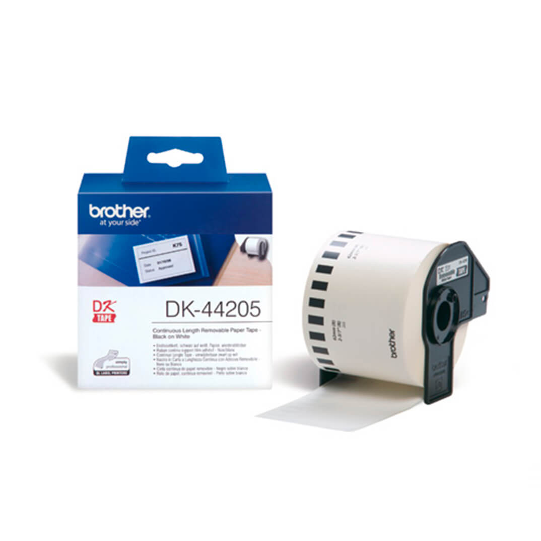 Etiqueta de paper removible Brother blanca DK44205