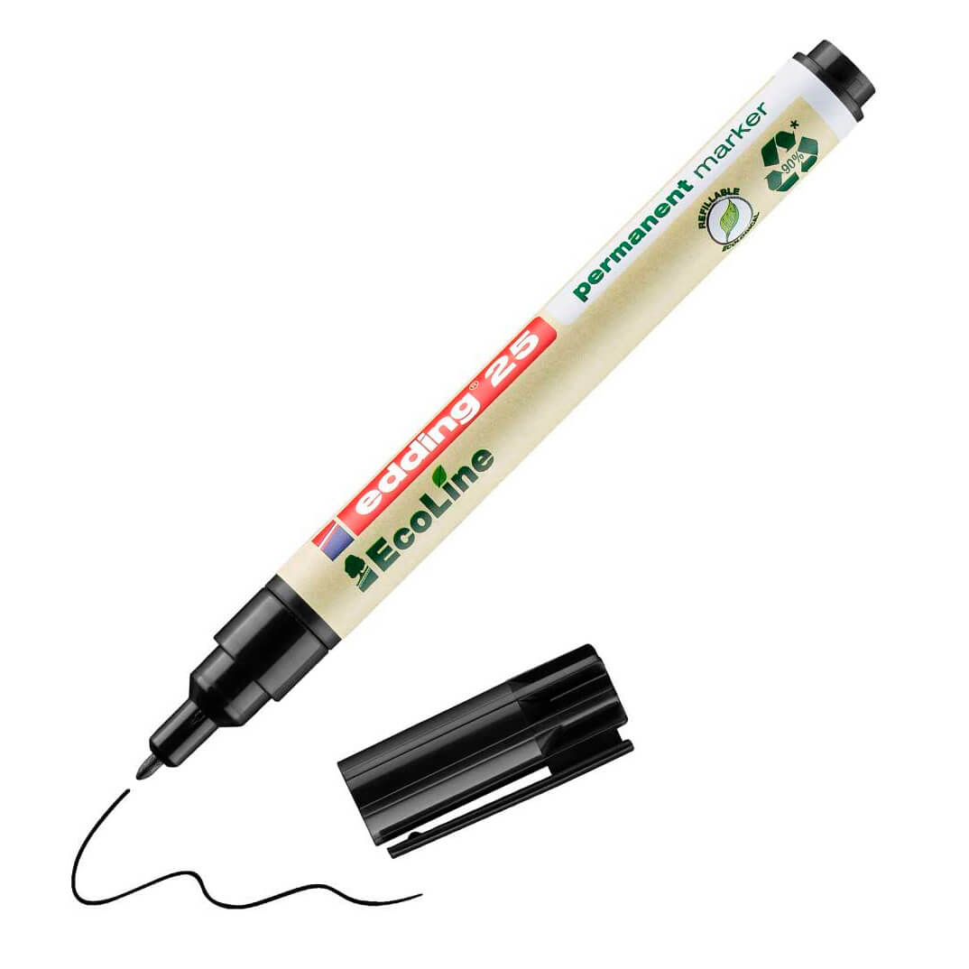 Rotulador edding permanente ecoline 25 negro