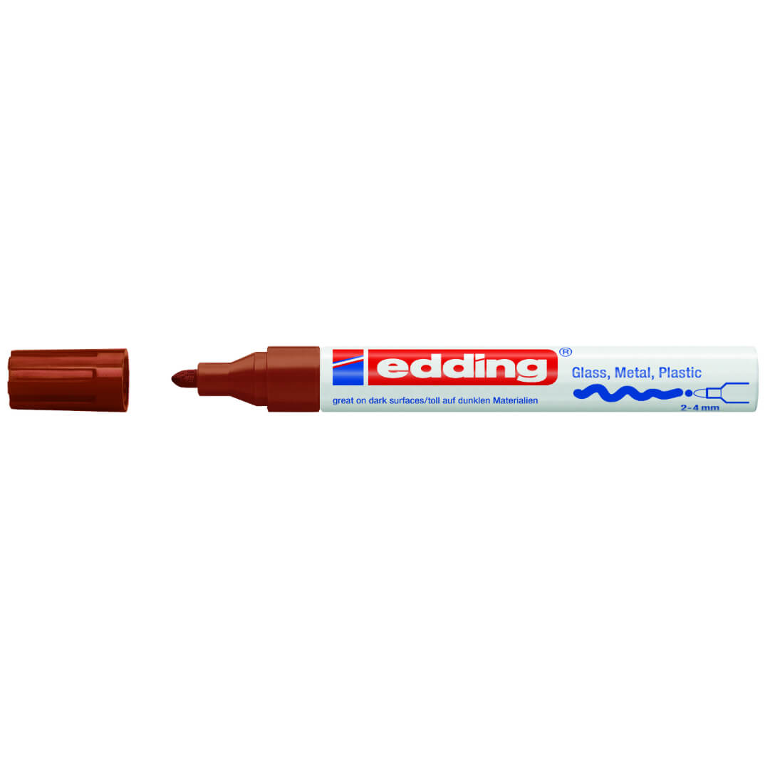 Rotulador edding 750 marrón