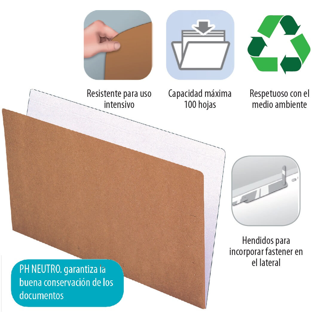 Pack 50 subcarpetes A4 240g bicolor