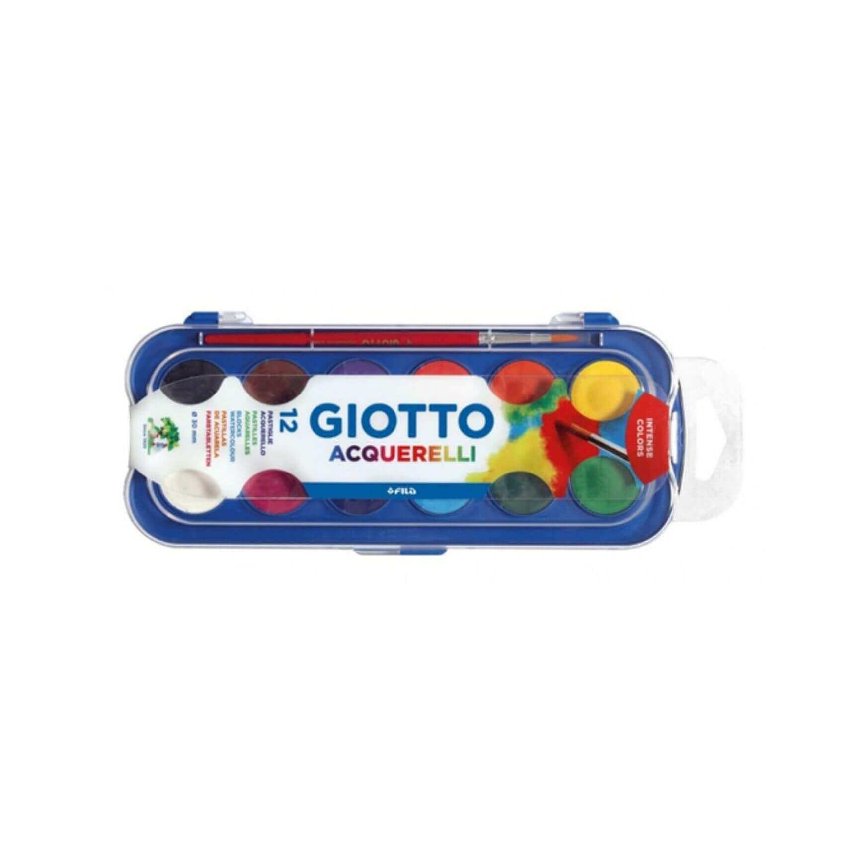 Giotto Acuarelas 30 Mm. Est. 12 Uds. + Pincel