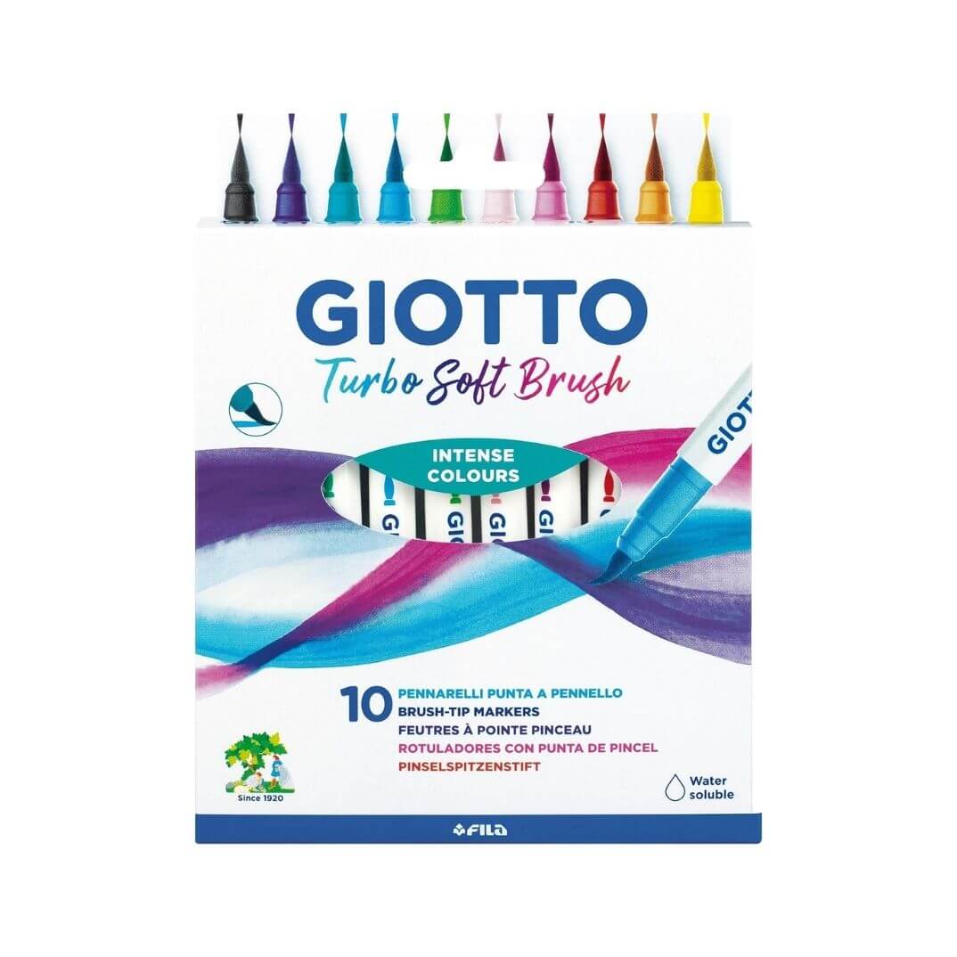 Caixa 10 rotuladors Giotto Turbo Soft Brush