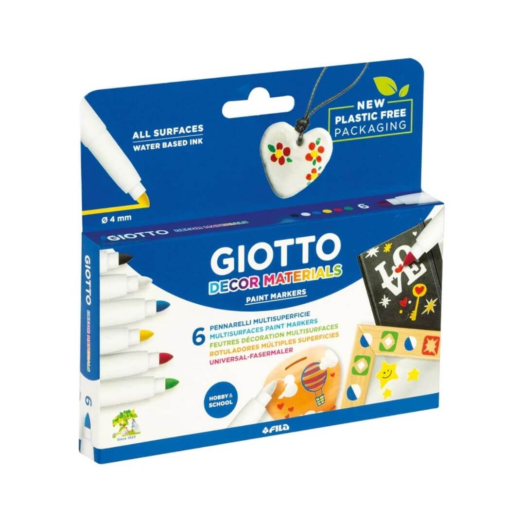 Caja 6 rotuladores Giotto decor materials