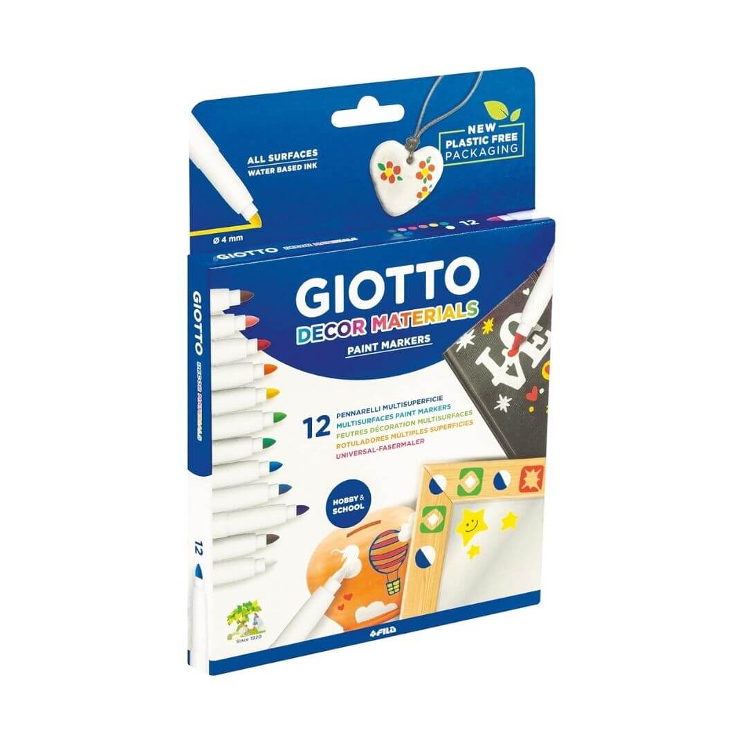 Caixa 12 retoladors Giotto decor materials