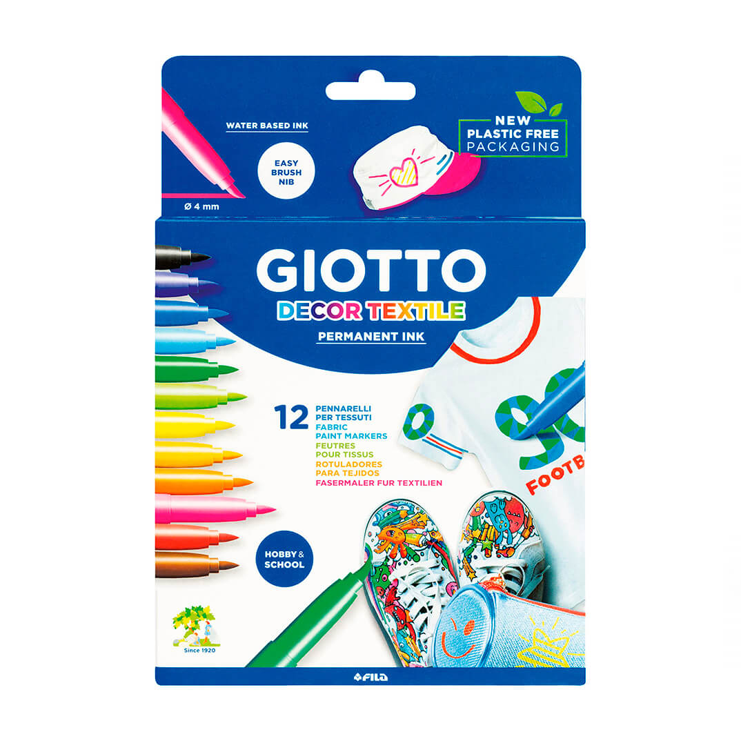 Caja 12 rotuladores Giotto decor textil