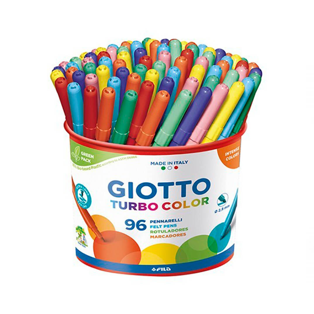 Estoig 96 retoladors Giotto turbo 12 colors
