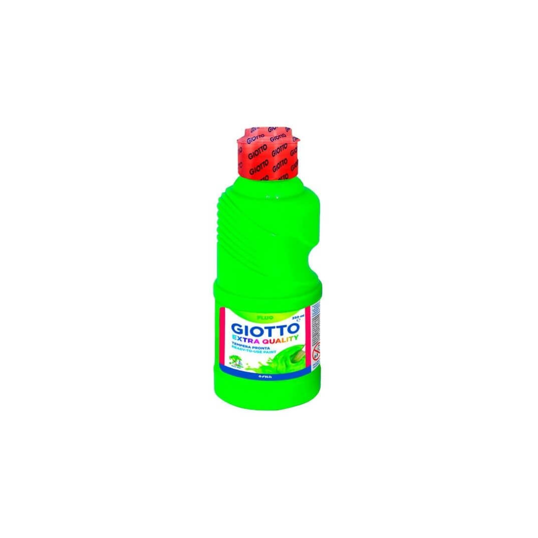 Témpera Giotto Fluor verda 250 ml
