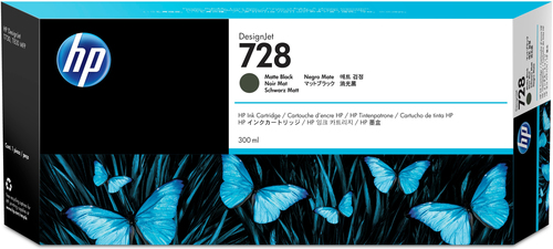 HP cartutx negre mate nº728 DesignJet 300 ml