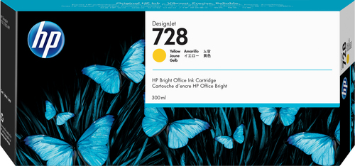 HP cartucho amarillo nº728 DesignJet 300 ml