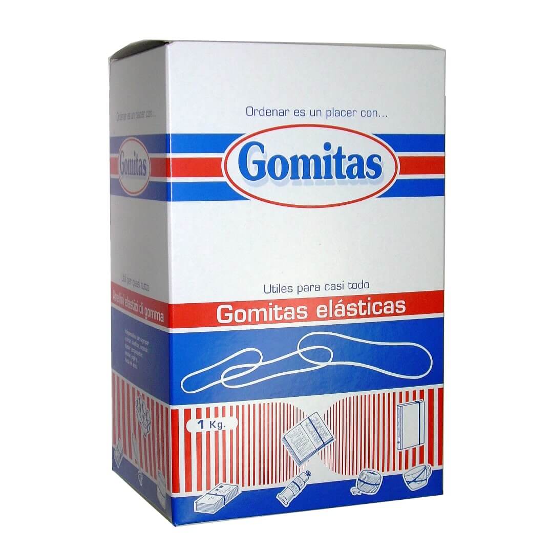 Caja 1kg gomas elásticas 16cm