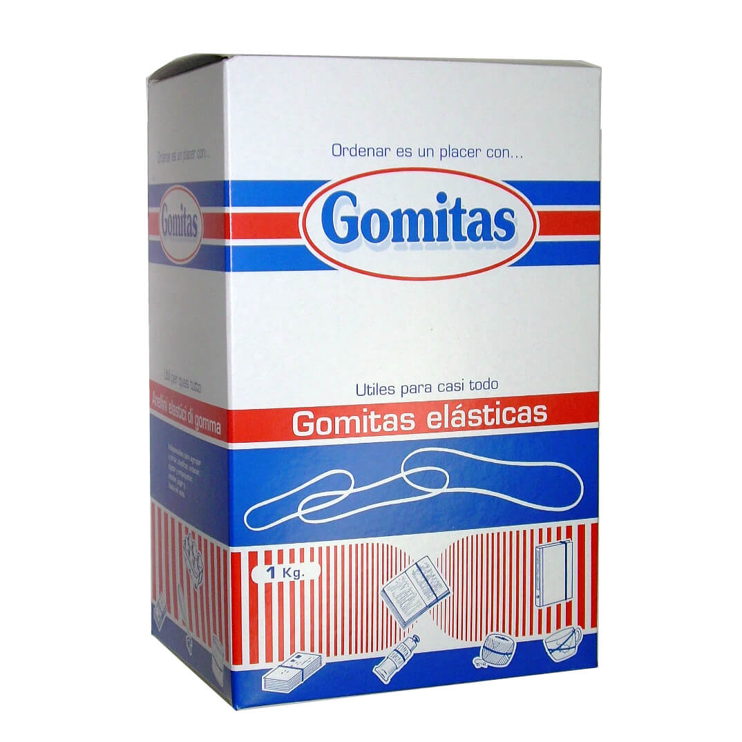 Caixa 1kg gomes elàstiques 8cm