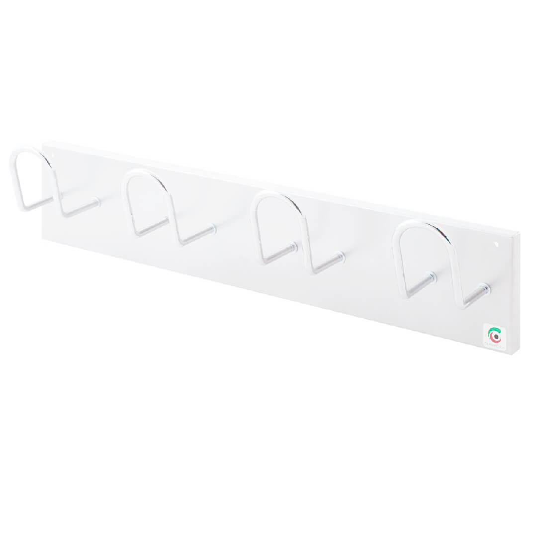 Perxa paret blanca 4 penjadors