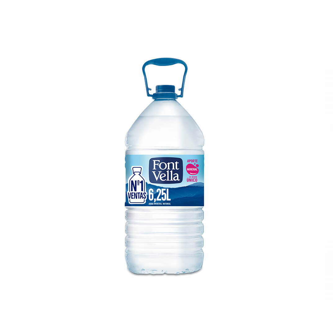 Garrafa agua Font Vella 6,25 litros (c/3 uds)
