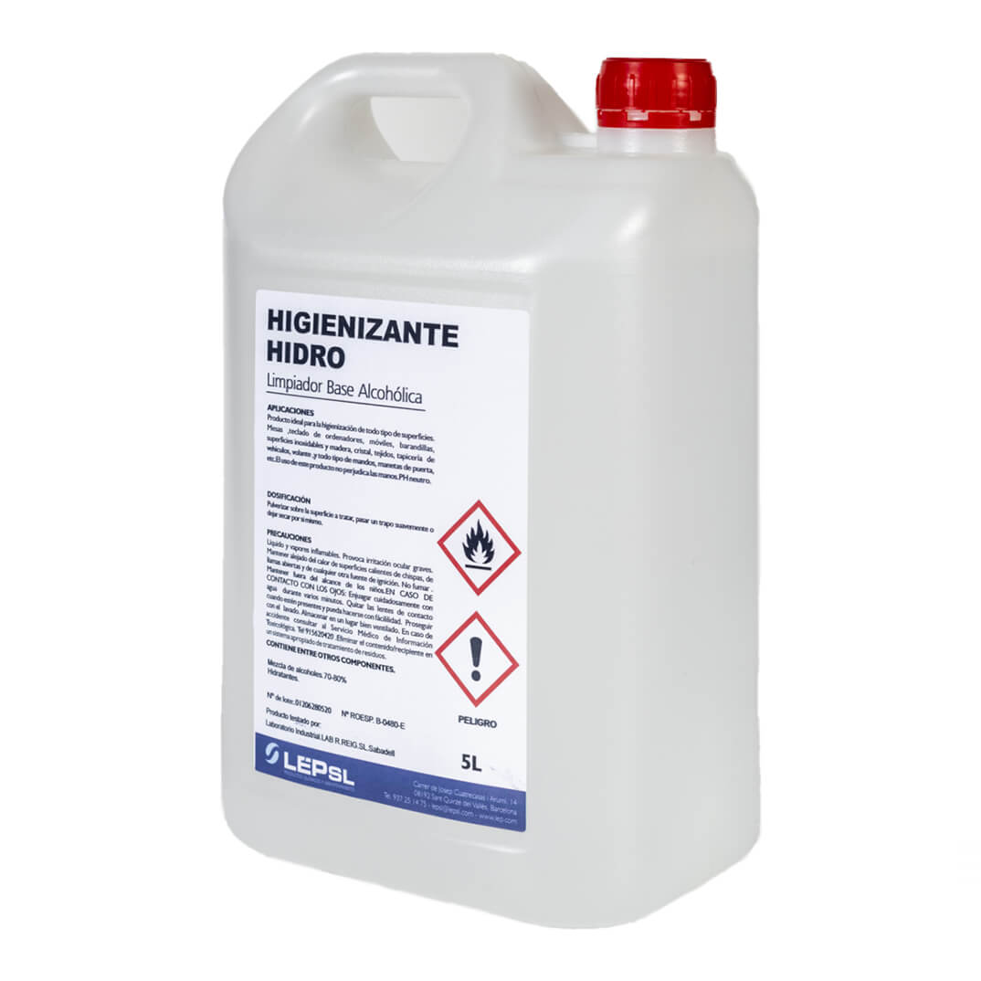 Higienitzant hidroalcohòlic superficies 5 litres
