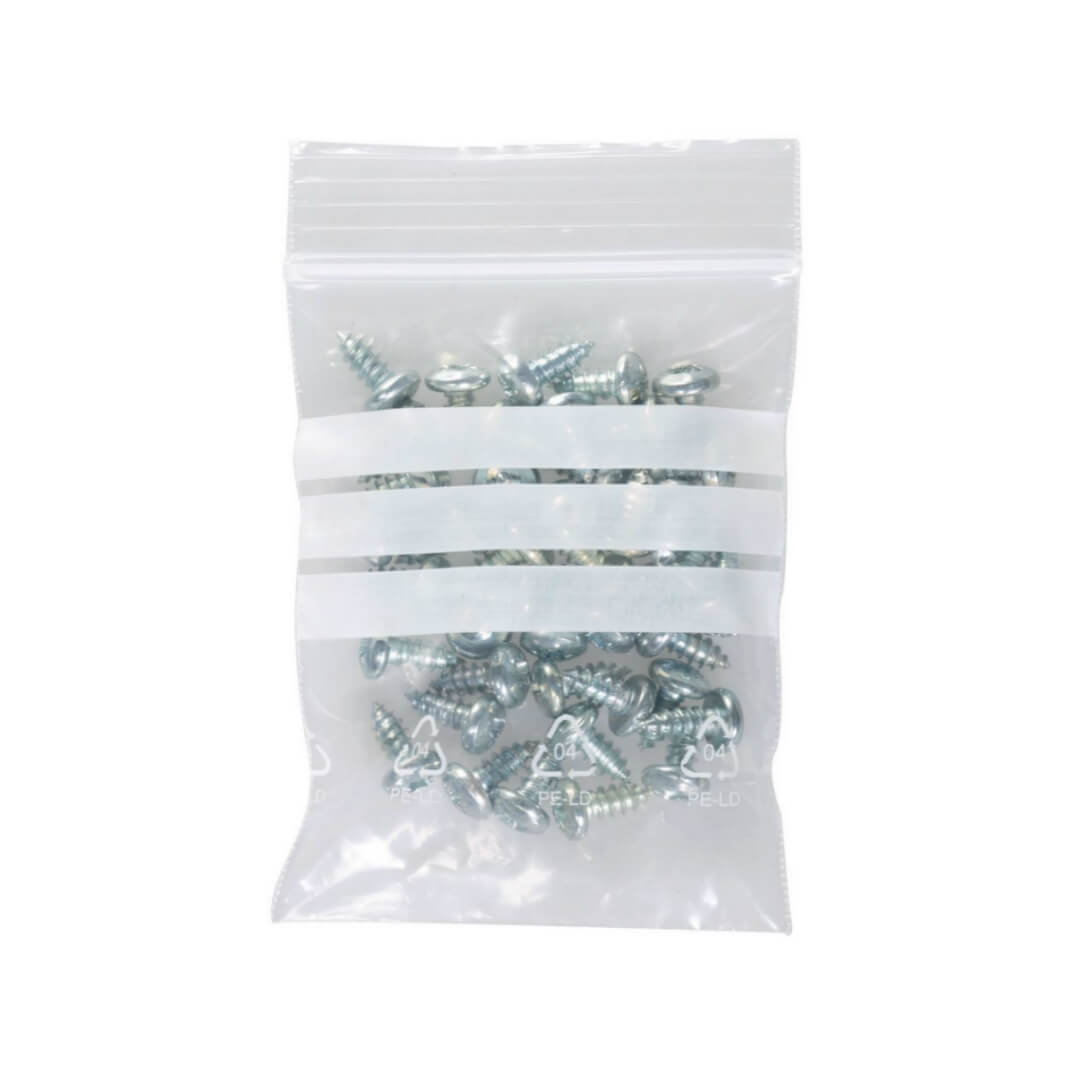 Bolsas cierre grip 80x120mm con banda (pack 100)