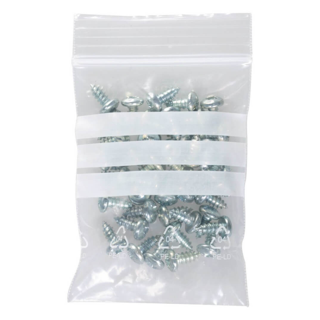 Bolsas cierre grip 160x220mm con banda (pack 100)