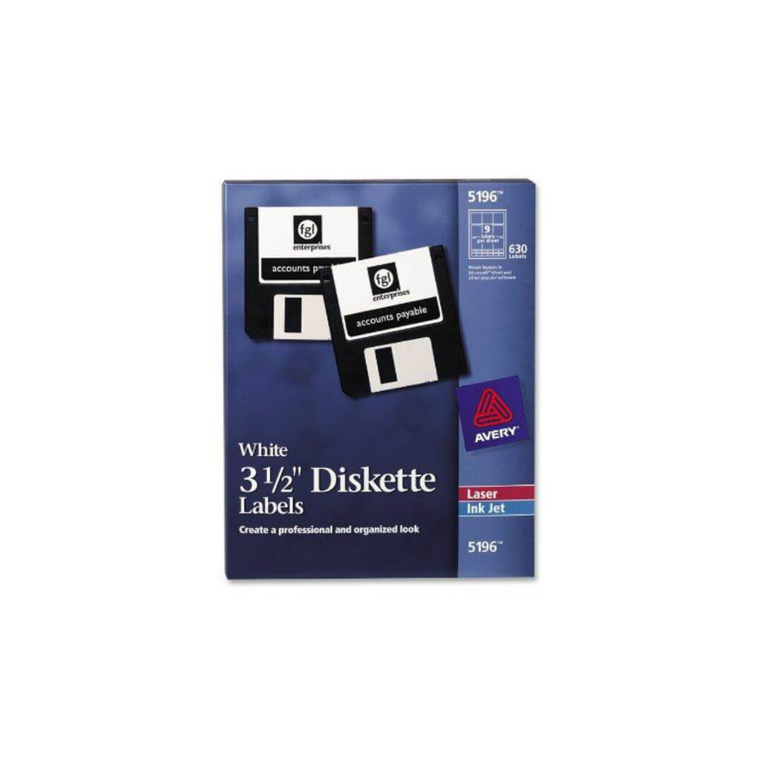 Etiquetes Avery inkjet disquette