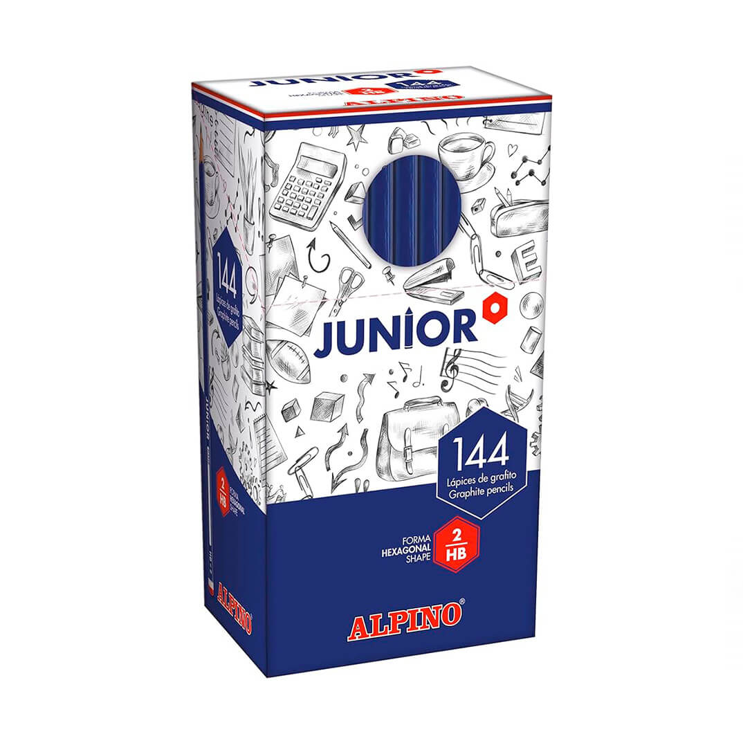 Caixa 144 llapis Alpino Junior HB