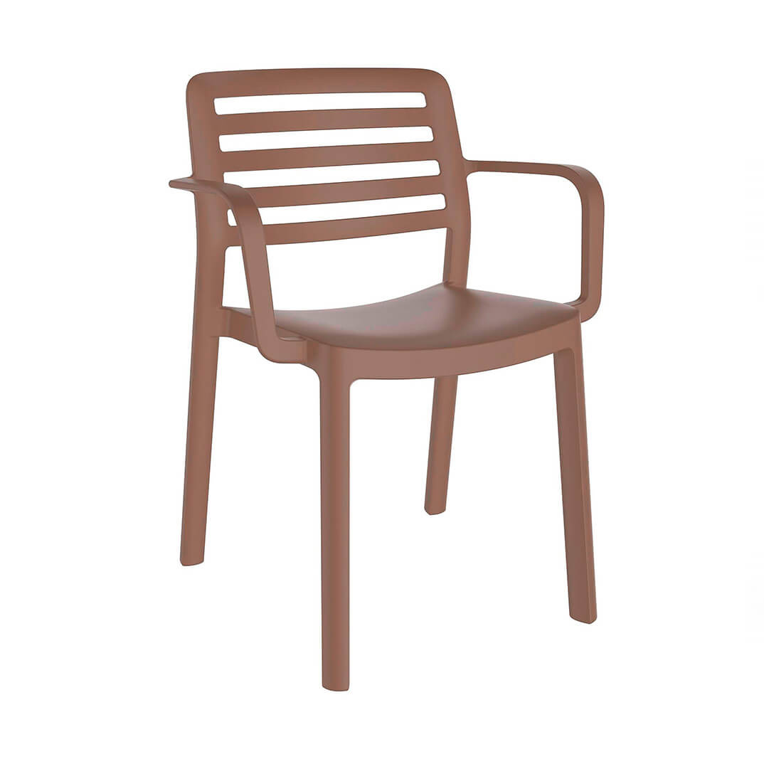 Silla con brazos WIND chocolate