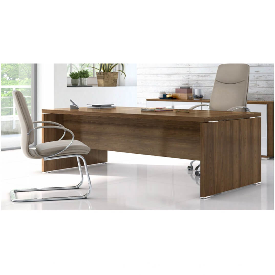 Mesa TAK acabado en acacia oscura 200x100x73