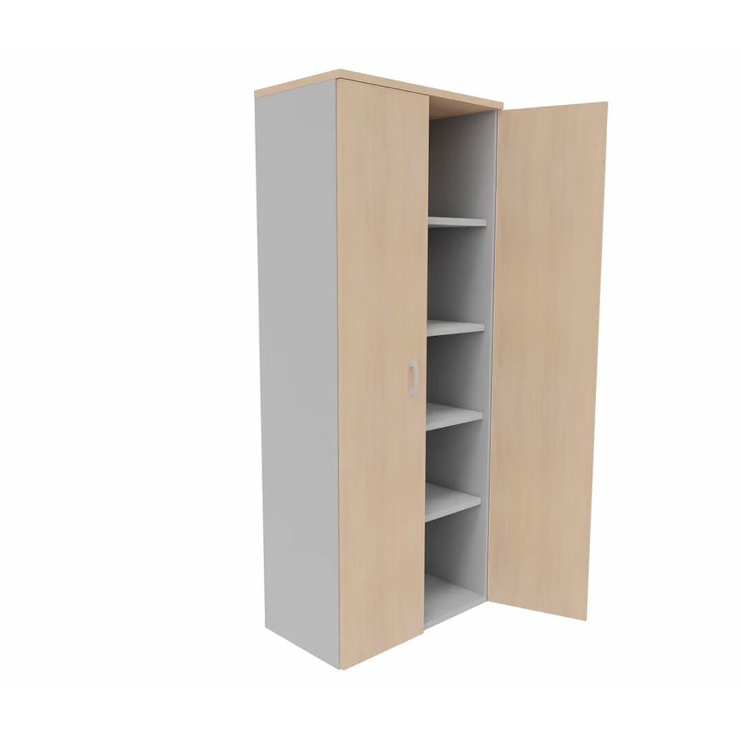Armari alt portes/sostre roure estructura plata