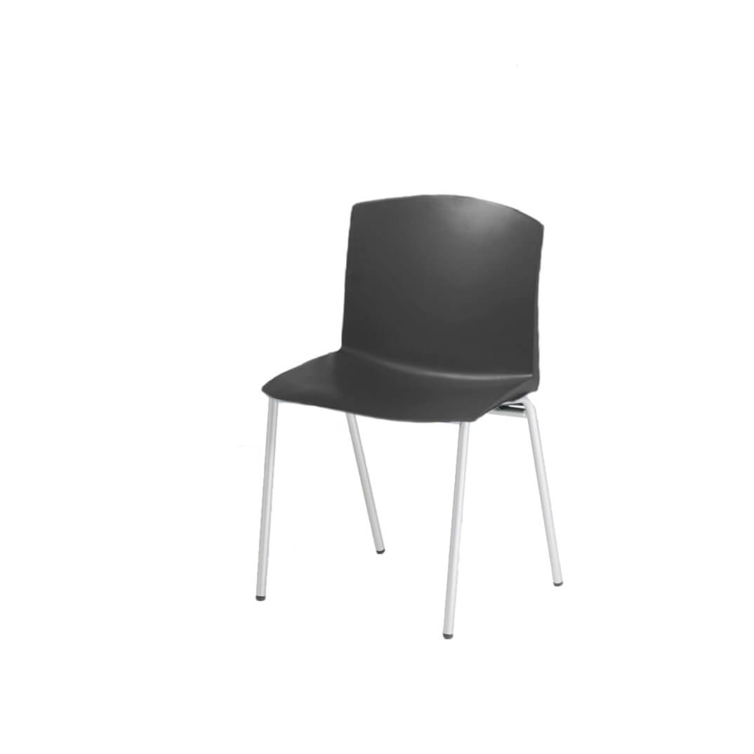 Silla SQUARE monocarcasa en PP inyectado negro