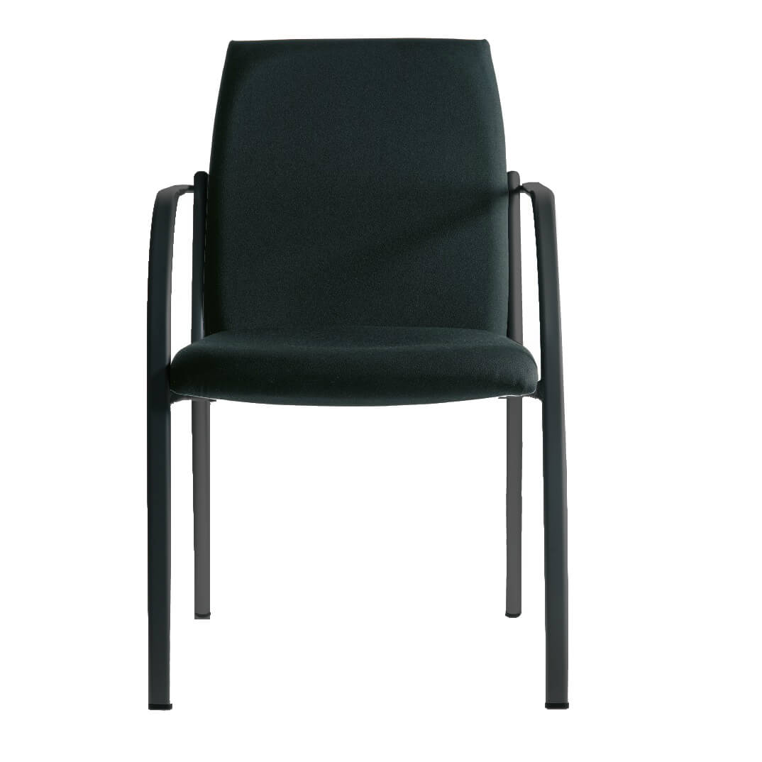 Cadira GESS fixa 4 potes entapissada estruc. negre