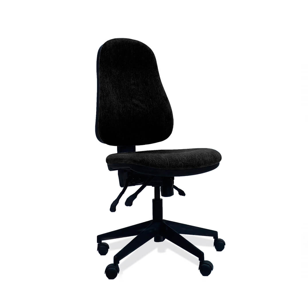 Silla OP2007 respaldo tapizado sin brazos negro