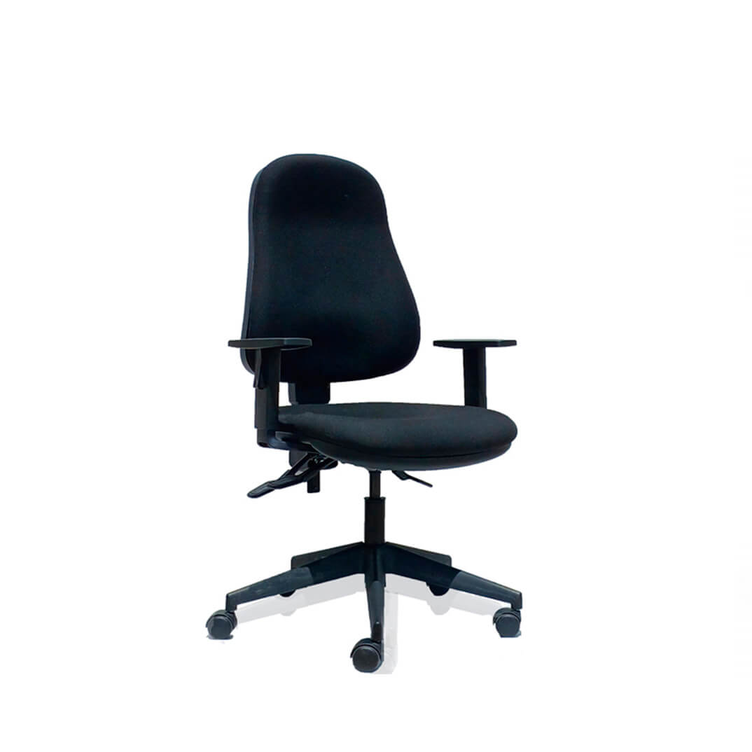 Silla OP2007 con brazos regulables negra