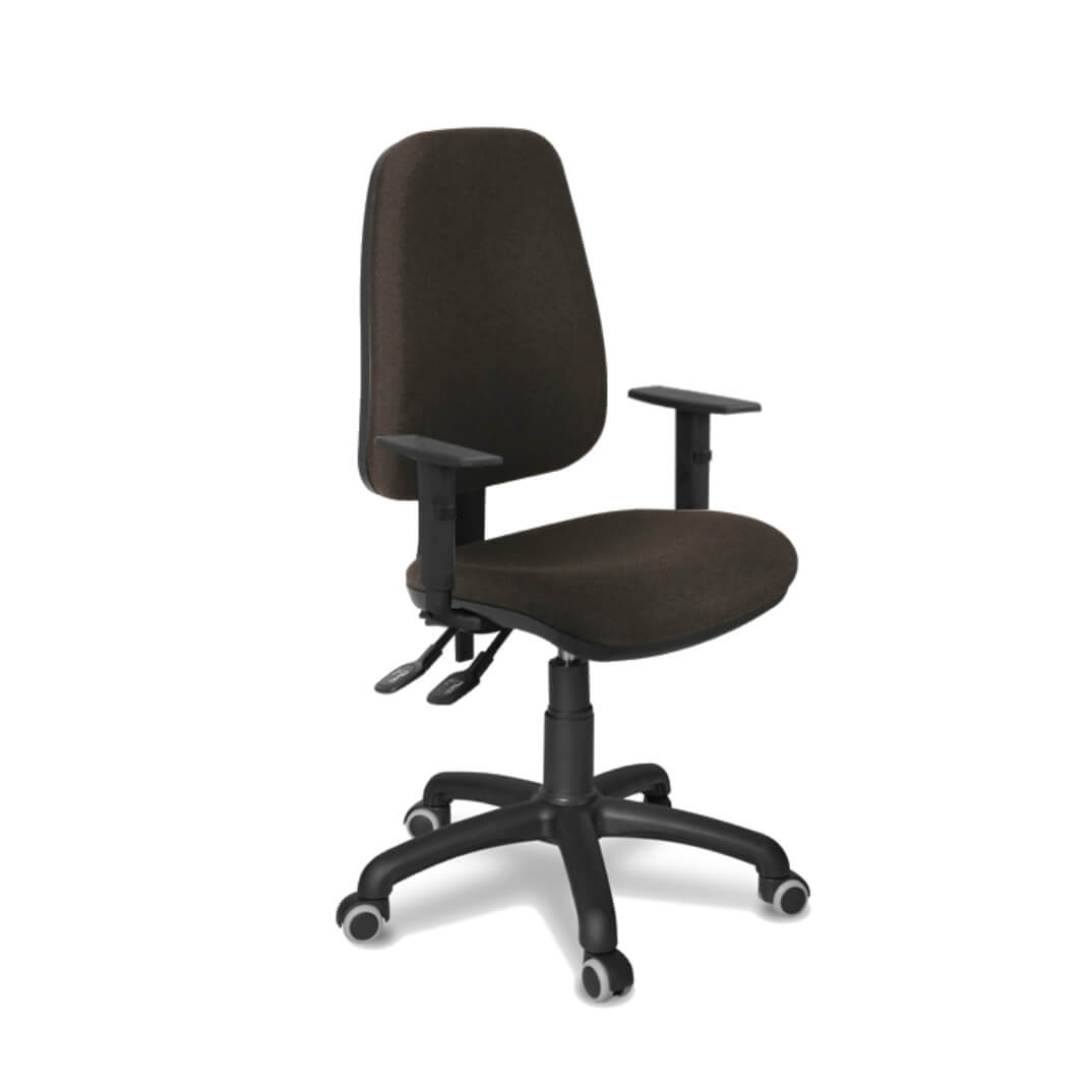 Silla TORINO con respaldo medio con brazos negra